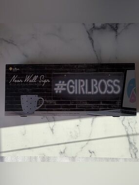 #GIRLBOSS Neon Wall Sign - White Glow, New in Box